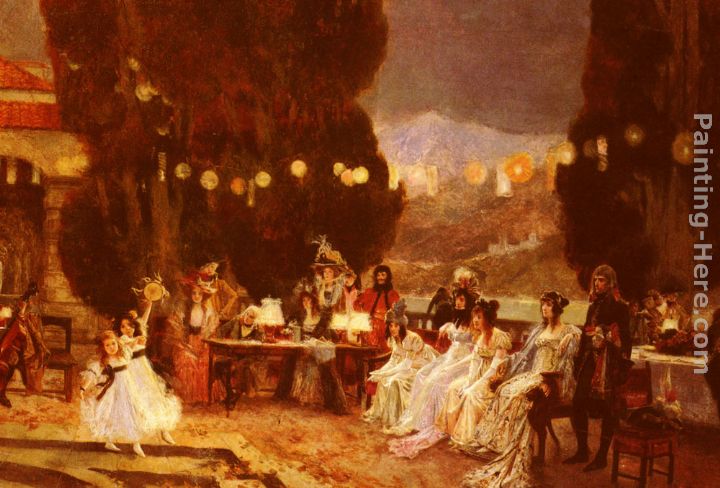 An Evening's Entertainment For Josephine painting - Francois Flameng An Evening's Entertainment For Josephine art painting